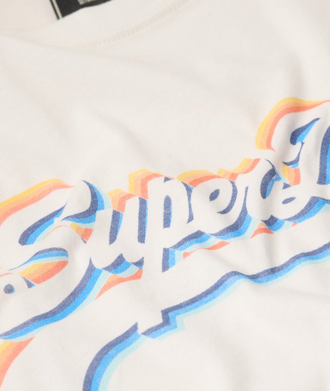 Camiseta Superdry Vintage Logo Rainbow - Original - Algodon - Mujer